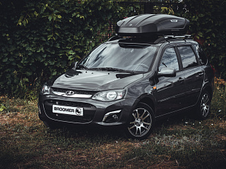 Автобокс Broomer Venture (L) 430л. АБС, текстурный пластик (Чёрный)