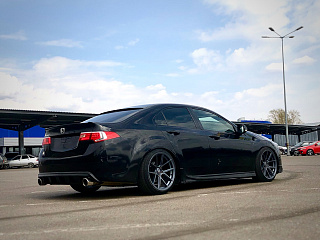 BLACKOUT EDITION. Спойлер лип на крышку багажника крашенный Черный глянец Honda Accord 8 (VIII) / Acura TSX (CU) (2008-2013) + УСТАНОВОЧНЫЙ КОМПЛЕКТ