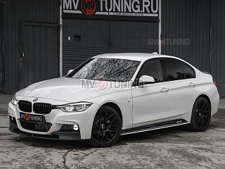 Накладки боковых порогов BMW F30/F31 M Performance (Черный мат)