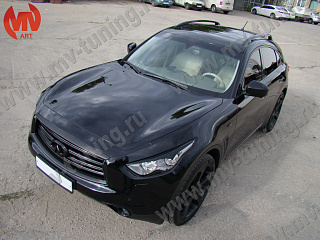 Реснички на фары var №1 Infiniti FX (2008 - 2013) + УСТАНОВОЧНЫЙ КОМПЛЕКТ