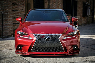 Крашенный комплект. Реснички на фары Lexus IS 3(III) (2013-2016) ЦВЕТ Черный 217 + УСТАНОВОЧНЫЙ КОМПЛЕКТ
